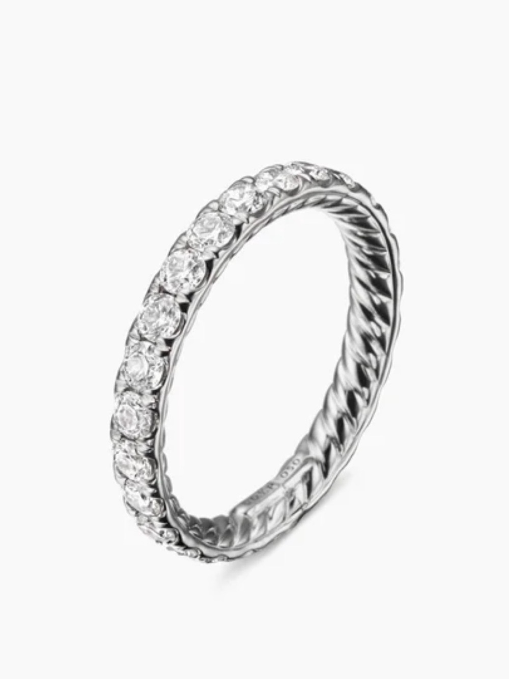 David Yurman platinum eternity band size 4.5